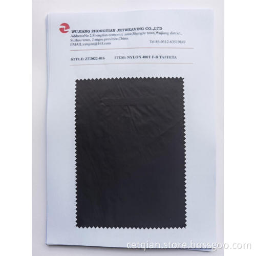 100% Nyon 400t F-D taffeta backside film cire